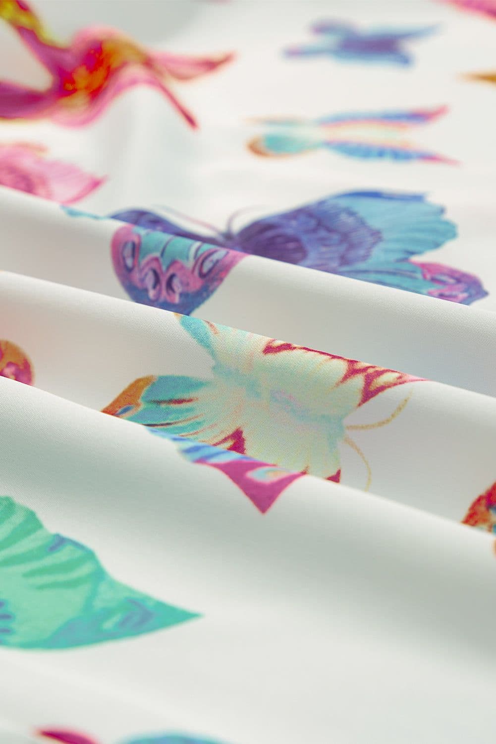 image-Multicolour Butterfly Pattern Short Sleeve Shirt Pajamas Set