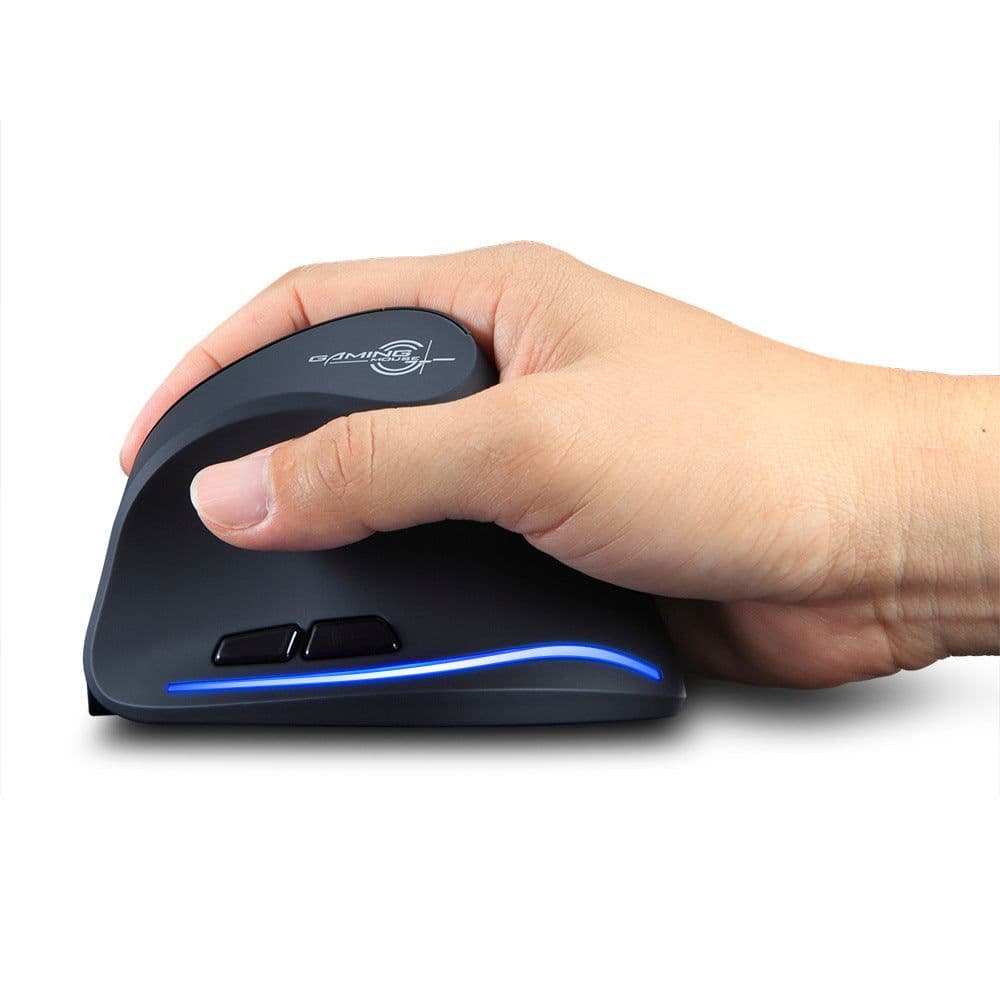 image-ZELOTES Master Vertical Wireless Charging Mouse 2 4G 2400 DPI Ergonomic