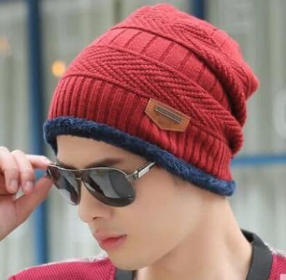 image-Winter hat pullover cap bib suit plus velvet thick woolen cap men's Korean version autumn and winter men's and women's knitted hat