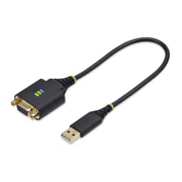 image-USB Cable Startech 1P1FFCN-USB-SERIAL Black 30 cm