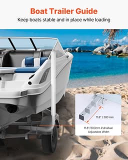 image-VEVOR Boat Trailer Guide, 60″ Adjustable Design Trailer Guide Poles, 2PCS High-Hardness Steel Trailer Guide-Ons, Trailer Guides with PVC Pipes, for Ski Boat, Fishing Boat or Sailboat Trailer