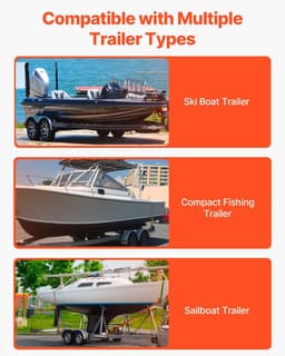 image-VEVOR Boat Trailer Guide, 60″ Adjustable Design Trailer Guide Poles, 2PCS High-Hardness Steel Trailer Guide-Ons, Trailer Guides with PVC Pipes, for Ski Boat, Fishing Boat or Sailboat Trailer