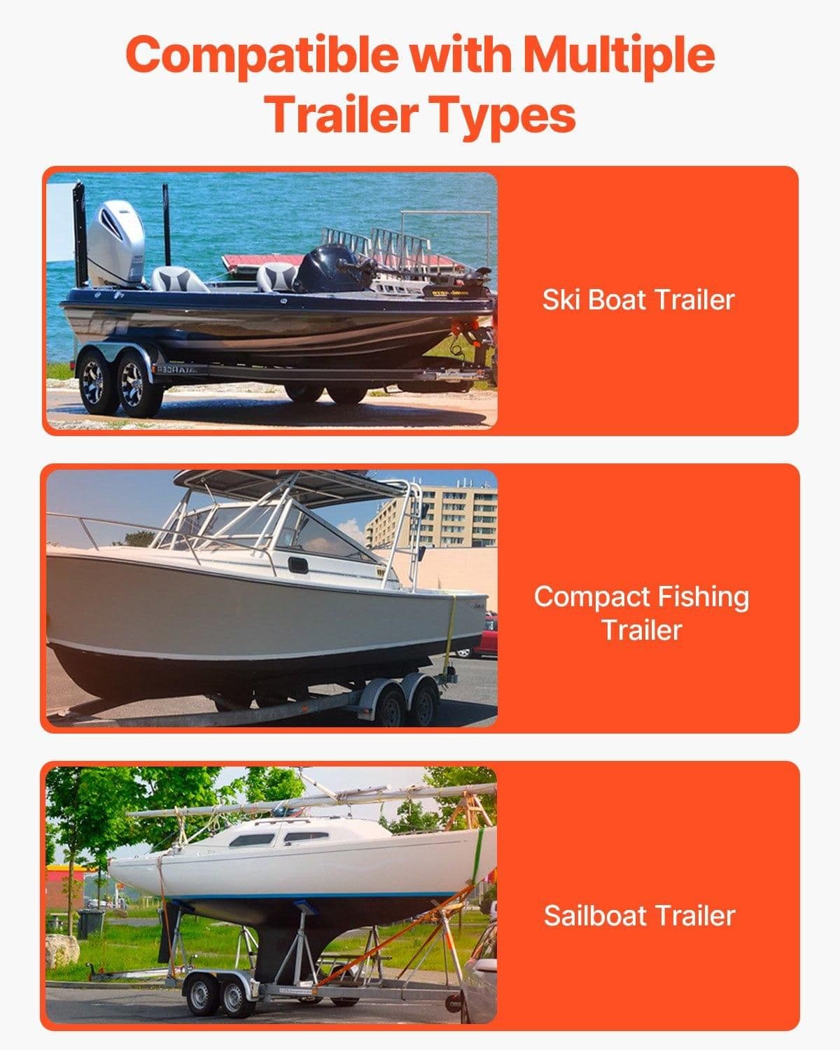 image-VEVOR Boat Trailer Guide, 60″ Adjustable Design Trailer Guide Poles, 2PCS High-Hardness Steel Trailer Guide-Ons, Trailer Guides with PVC Pipes, for Ski Boat, Fishing Boat or Sailboat Trailer