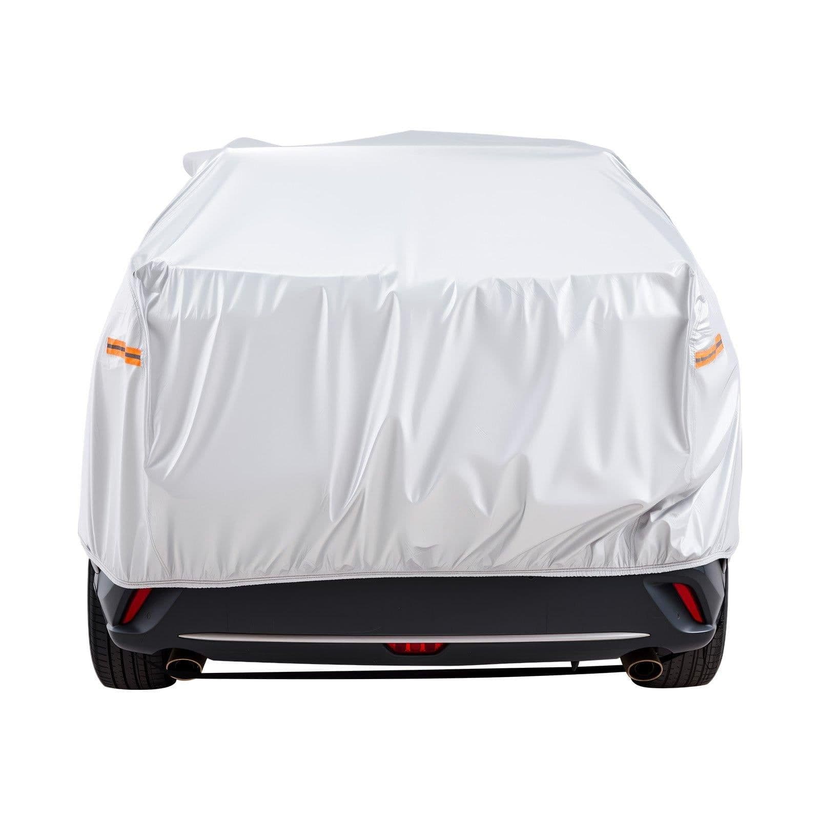 image-VEVOR Car Cover, Car Cover Waterproof for Toyota RAV4 Compact SUV, Custom-fit All Weather Sun Rain Wind Frost Dust Snow Protection Full Exterior Covers with Door Zipper and Cotton Lining, Silver