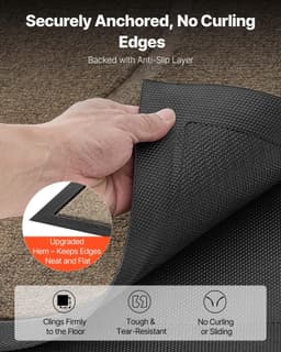 image-VEVOR Front Door Mat, 47 x 32 in Commercial Floor Mat for Indoor and Outdoor, Modern Stylish Carpet with TPE Backing, Heavy Duty Washable Entry Industrial Rug for Hallway, Balcony, Garage, Brown