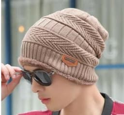 image-Winter hat pullover cap bib suit plus velvet thick woolen cap men's Korean version autumn and winter men's and women's knitted hat