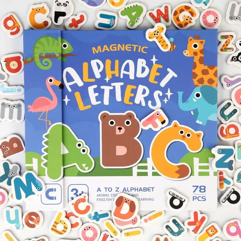 image-Busy Quiet Book Montessori Magnetic English Letters Card Pairing Exercise Puzzle Spelling Game Teaching Aids Education Toys Gift