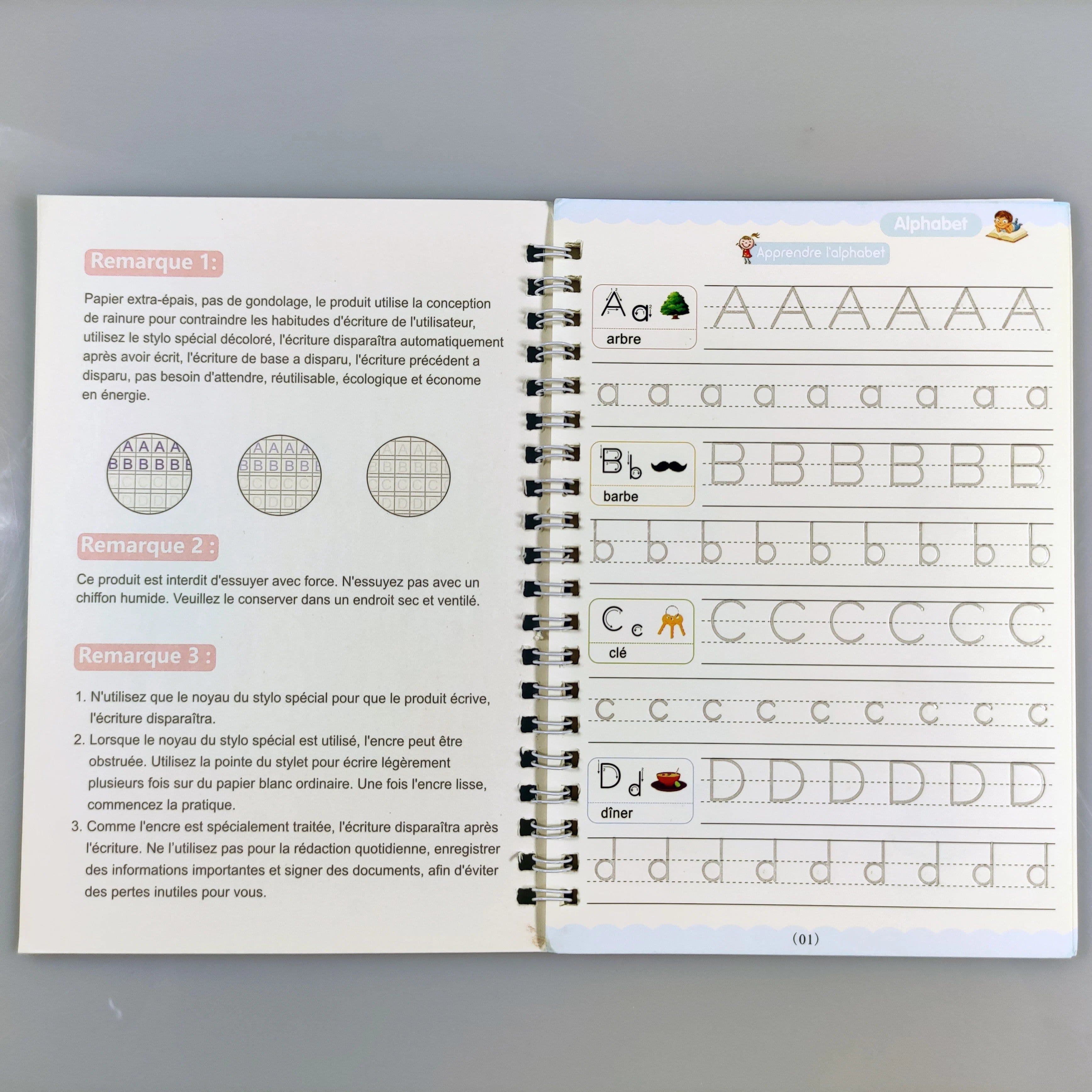 image-4 French 3D Groove Sank Magic Book Kid Learning English math copybooks Drawing books Chinese practice Pen control training