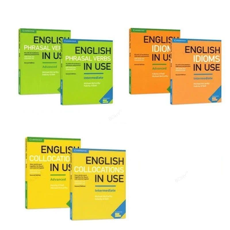 image-Collocations/idioms/phrasal Verbs Cambridge English English Vocabulary in Use Color Printing Intermediate/Advanced 3 Books