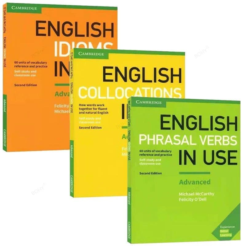 image-Collocations/idioms/phrasal Verbs Cambridge English English Vocabulary in Use Color Printing Intermediate/Advanced 3 Books