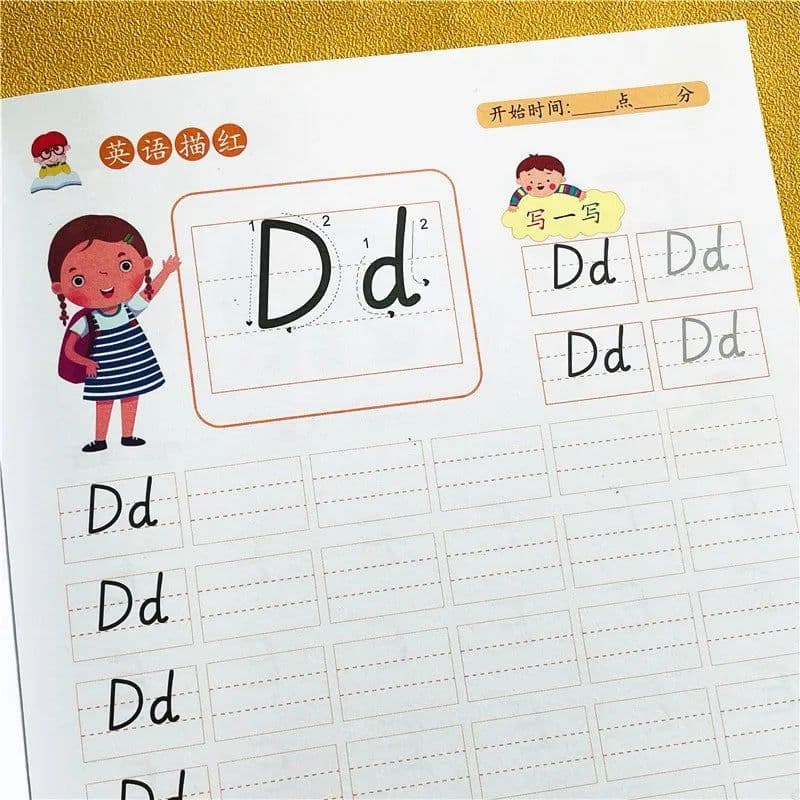 image-New Writing English Book 48 Pages English Excercise Copybook For Preschool Children Learn English Letters Practice Book Gifts