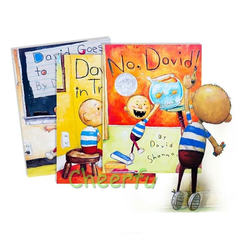 image-David Shannon, No David, David Gets in Trouble, David Goes to School Cognitive English Picture Books for Kids Children Story