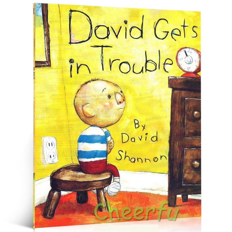 image-David Shannon, No David, David Gets in Trouble, David Goes to School Cognitive English Picture Books for Kids Children Story