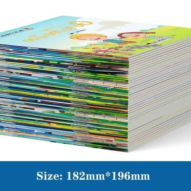 image-60 Books/set Children's English Early Learning Picture Book Storybook Enlightenment Cognitive Tale Bedtime Story Book