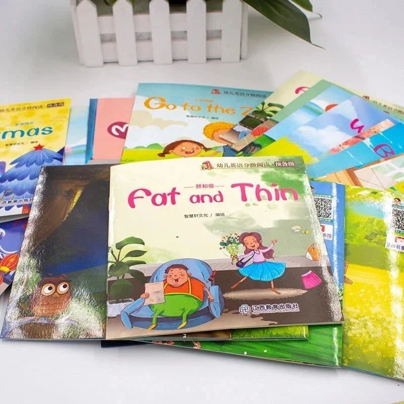 image-60 Books/set Children's English Early Learning Picture Book Storybook Enlightenment Cognitive Tale Bedtime Story Book