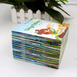 image-40-100 Books/Set Children English Early Learning Picture Story Book Enlightenment Cognitive Tale Bedtime Story Read with Video