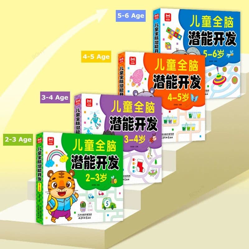 image-2-6 Years Pen Control Training Kids Brain Early Education Book Development Concentration Training for Kids 192 Pages