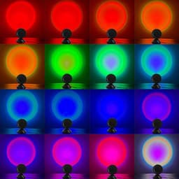 image-Mini USB Sunset Lamp Led Projector Night Light 16 Colors Switch Rainbow Atmosphere Home Bedroom Background Wall Decoration Gift