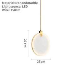 image-Modern Marble Pendant Lamp Living Room Bedroom Bedside Dining Room Staircase Kitchen LED Decoration Lights Hanging Lighting Home