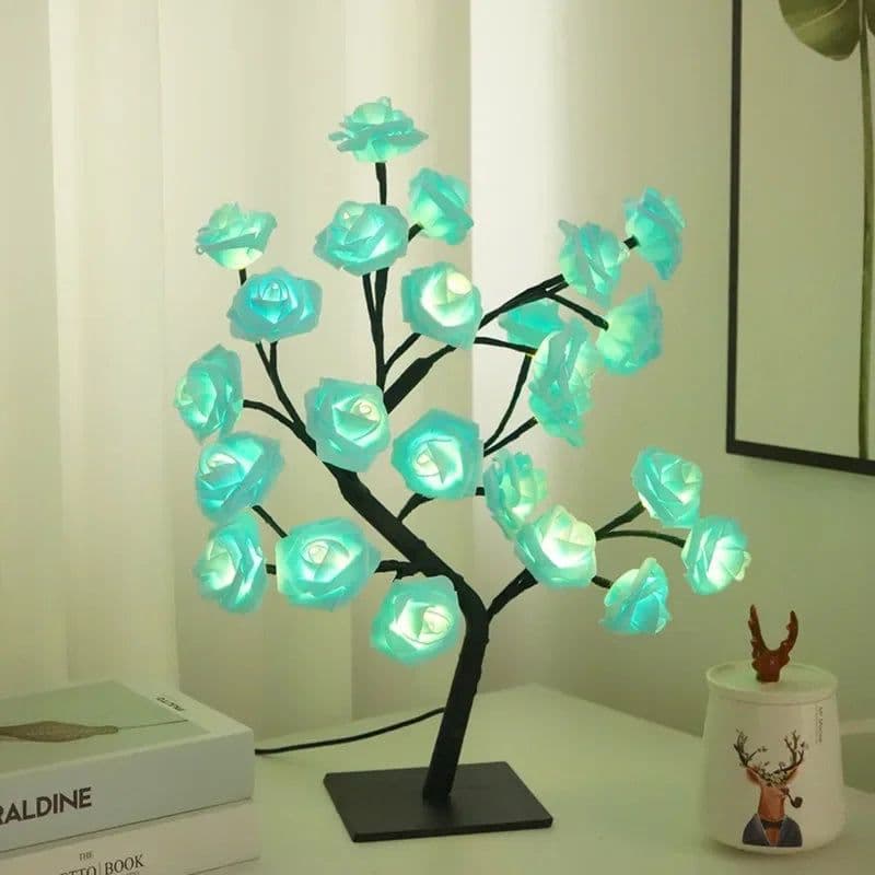 image-24 LED Rose Flower Tree Lights USB Table Lamp Fairy Maple Leaf Night Light Home Party Christmas Wedding Bedroom Decoration Gift