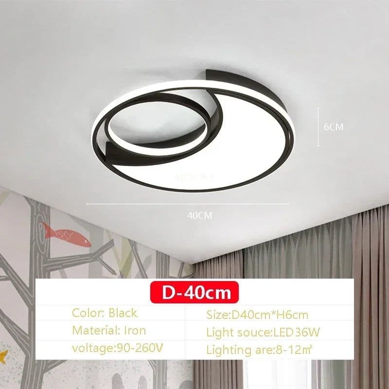 image-Modern LED Ceiling Light Home Decor Remote Control Lamps Bedroom Living Room Dining Room Round Square AC90-260V Lighting Lustre