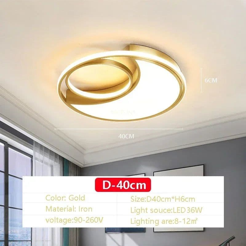 image-Modern LED Ceiling Light Home Decor Remote Control Lamps Bedroom Living Room Dining Room Round Square AC90-260V Lighting Lustre