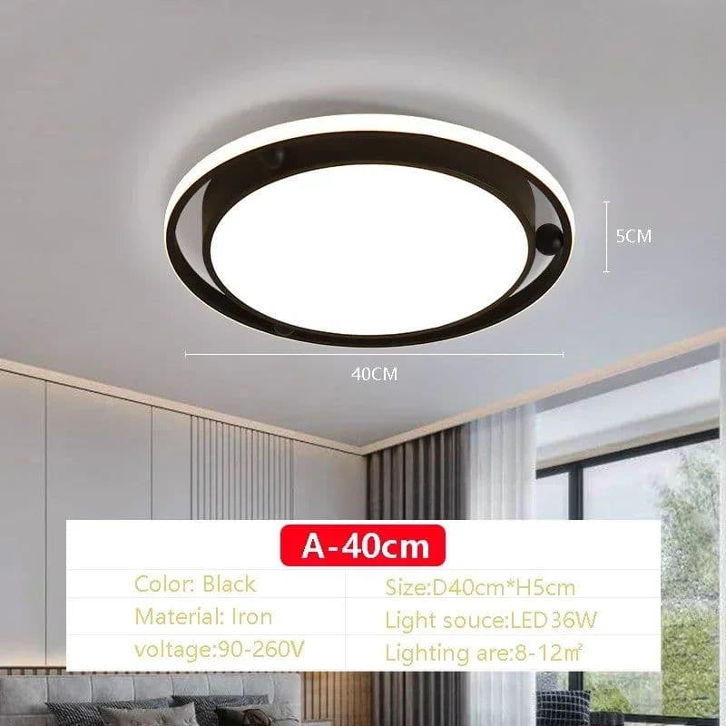image-Modern LED Ceiling Light Home Decor Remote Control Lamps Bedroom Living Room Dining Room Round Square AC90-260V Lighting Lustre
