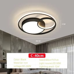 image-Modern LED Ceiling Light Home Decor Remote Control Lamps Bedroom Living Room Dining Room Round Square AC90-260V Lighting Lustre