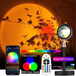 image-16 Colors RGB Photography Sunset Lamp Led Usb Projector Night Light Remote Neon Bedroom Home Coffee Store Wall Decoration Gift