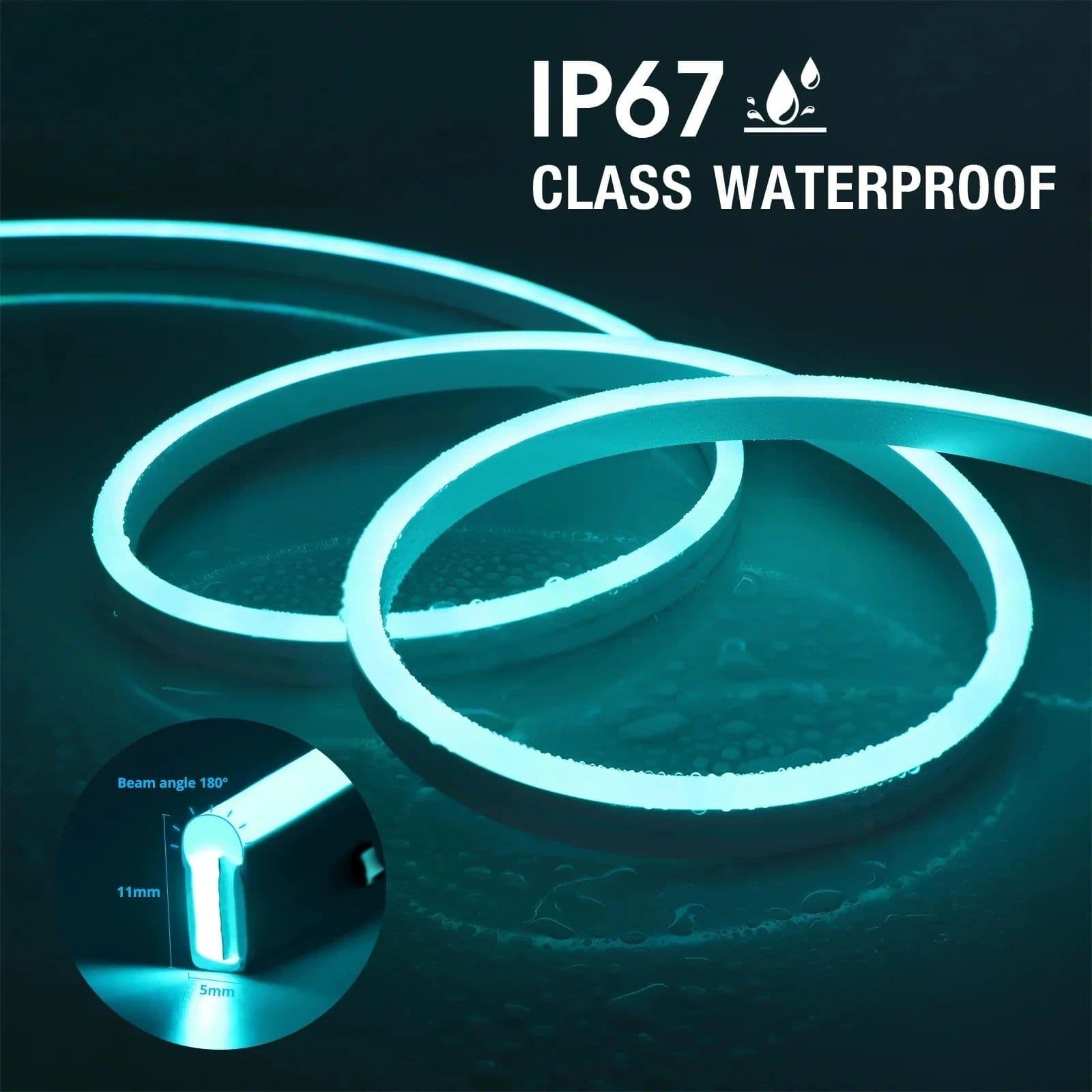 image-5V USB RGB Neon LED Strip Light 3M 5M Waterproof Neon Rope With Bluetooth Tuya WiFi App Remote Control For Home Decor Lighting
