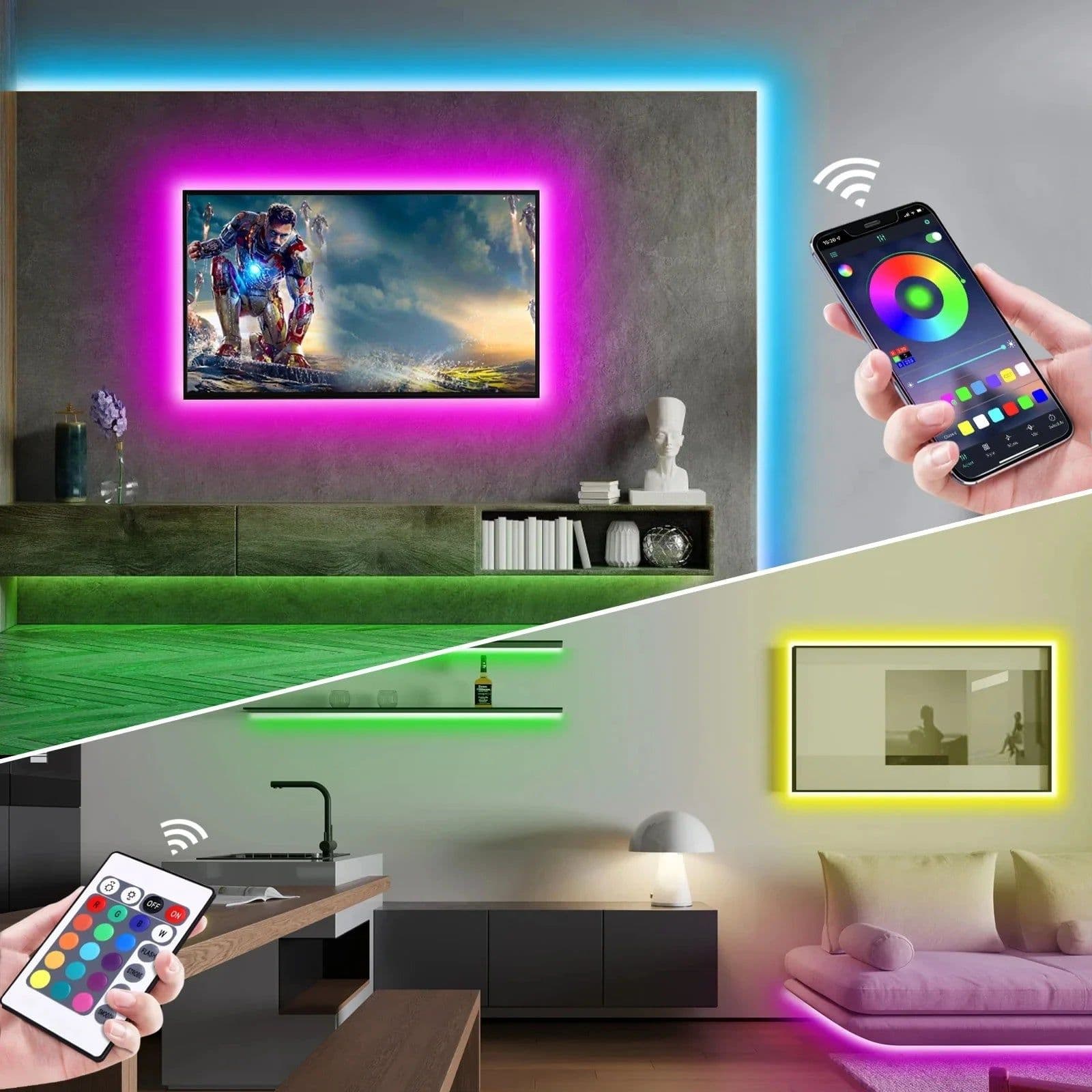 image-5V USB RGB Neon LED Strip Light 3M 5M Waterproof Neon Rope With Bluetooth Tuya WiFi App Remote Control For Home Decor Lighting