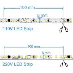 image-110V 220V LED Strip 2835 120LEDs/m Home Lamp Strip Red Ice Blue Green Yellow Pink 120V 230V Flexible Cuttable 20M Soft Light Bar