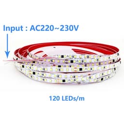 image-110V 220V LED Strip 2835 120LEDs/m Home Lamp Strip Red Ice Blue Green Yellow Pink 120V 230V Flexible Cuttable 20M Soft Light Bar