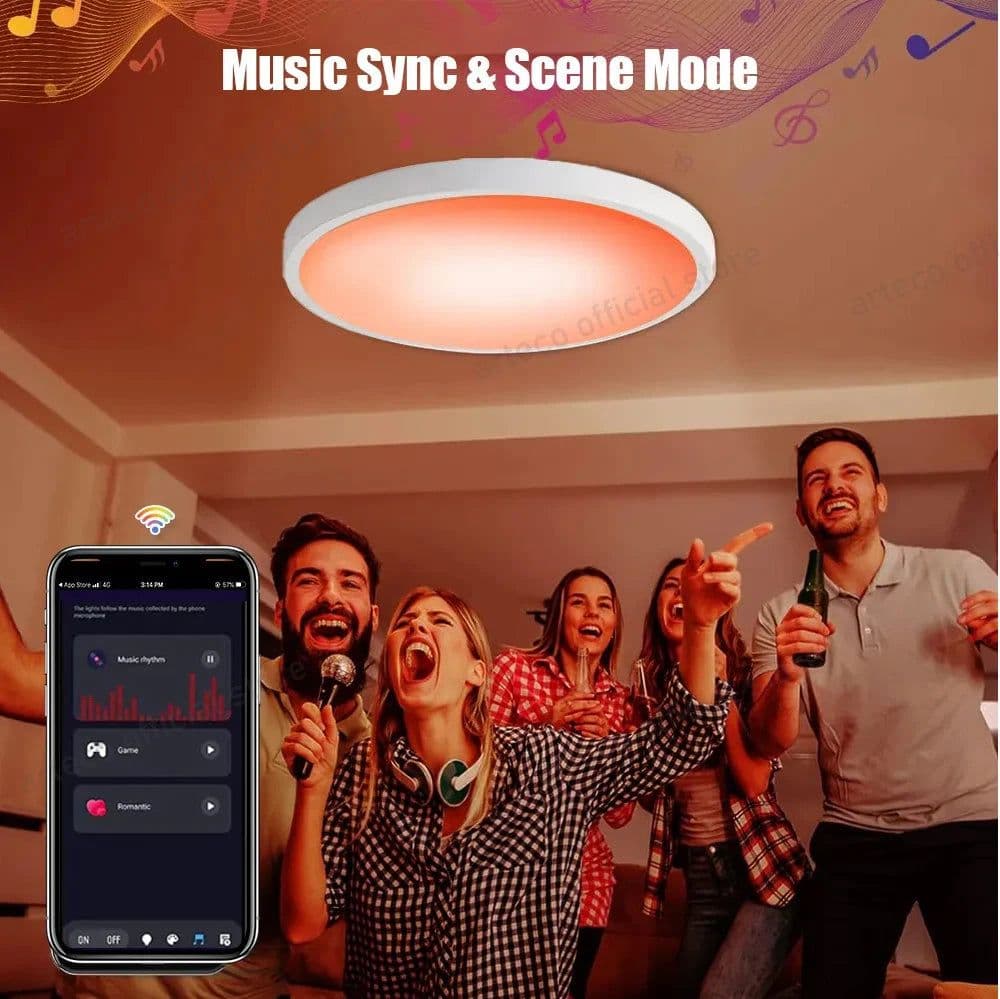 image-24W 40W Zigbee Smart Ceiling Led Lights RGB CW Tuya APP Control Ceiling Lamp For Living Room Bedroom Home Decor Works With Alexa