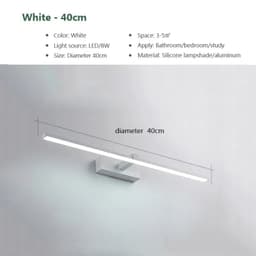 image-Modern LED Wall Light Mirror Lamps Aluminum Wall Sconce for Bathroom Mirror Headlight Home Decor Indoor Lighting Fixture Luster