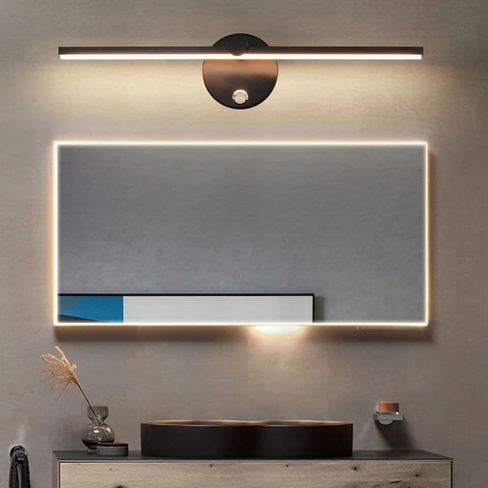 image-Nordic LED Indoor Wall Lamps 8W White/Black Wall Lights For Home Bedroom Bedside Mirror Front With Swith Wall Sconce AC110V/220V