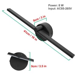image-Nordic LED Indoor Wall Lamps 8W White/Black Wall Lights For Home Bedroom Bedside Mirror Front With Swith Wall Sconce AC110V/220V