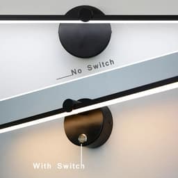 image-Nordic LED Indoor Wall Lamps 8W White/Black Wall Lights For Home Bedroom Bedside Mirror Front With Swith Wall Sconce AC110V/220V