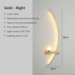 image-Modern LED Wall Lamp Minimalist Black Gold Decorative wall Sconce For Bedroom Bedside Study Home Indoor Lighting Lusters Lights