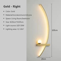 image-Modern LED Wall Lamp Minimalist Black Gold Decorative wall Sconce For Bedroom Bedside Study Home Indoor Lighting Lusters Lights