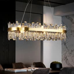 image-Modern Smoke Grey Crystal Chandelier Lighting Luxury Led hanging lamp for Dining Table Living Room Bedroom Home Decor lustre