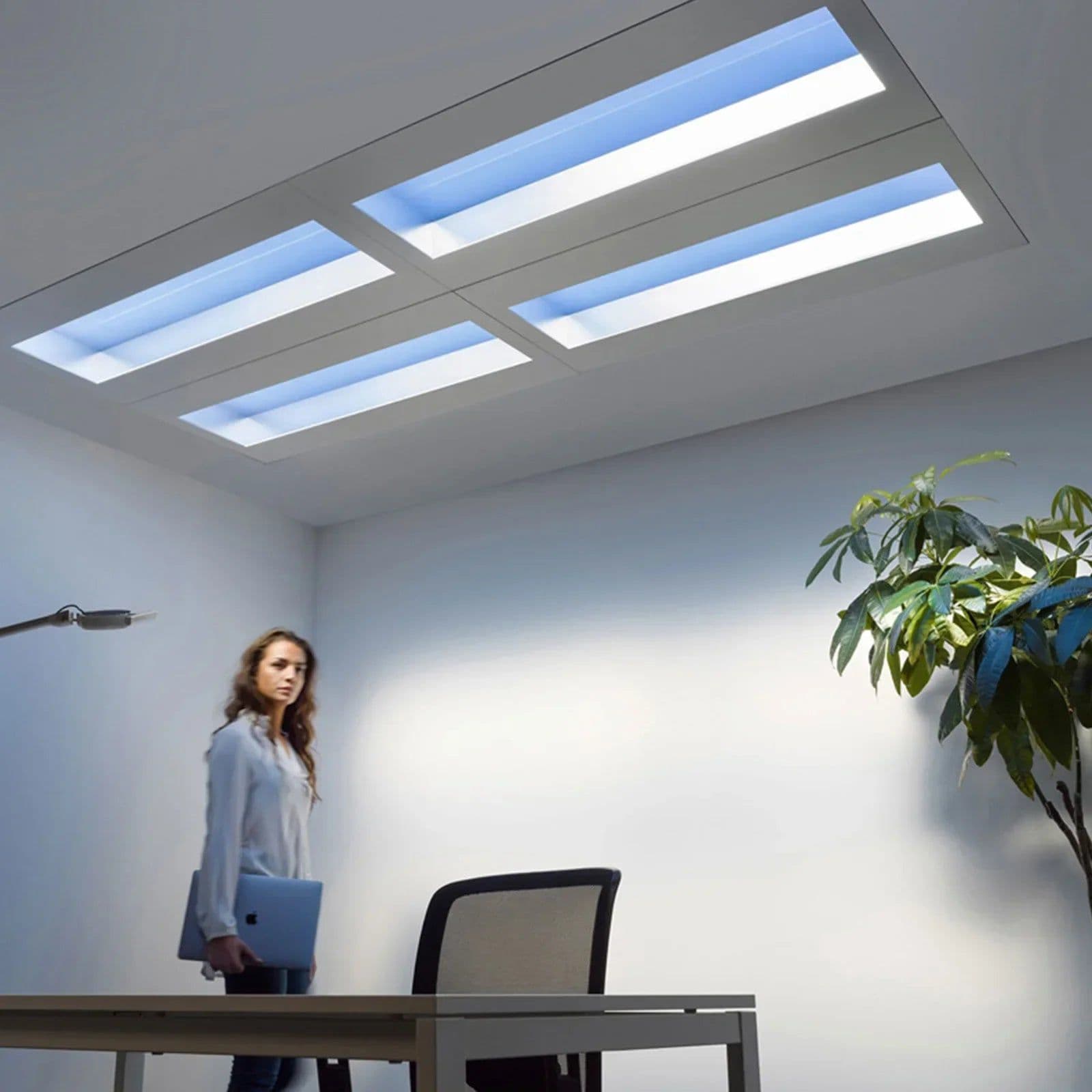 image-New Style Blue Sky Ceiling Lamp recessed skylight for Bathroom Living Room Kitchen Natural Lighting Indoor Decor office home