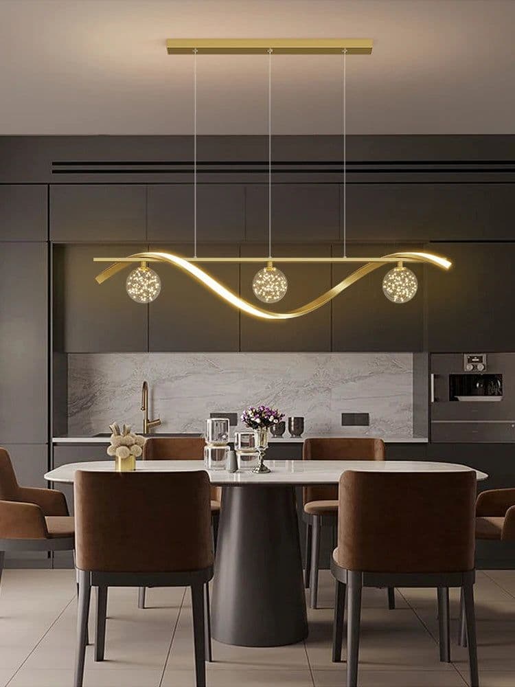 image-Modern LED Chandelier for Living Room Dining Room Glass Ball Kitchen Lamp Home Decor Lighting Novelty Nordic LED Hanging Lights