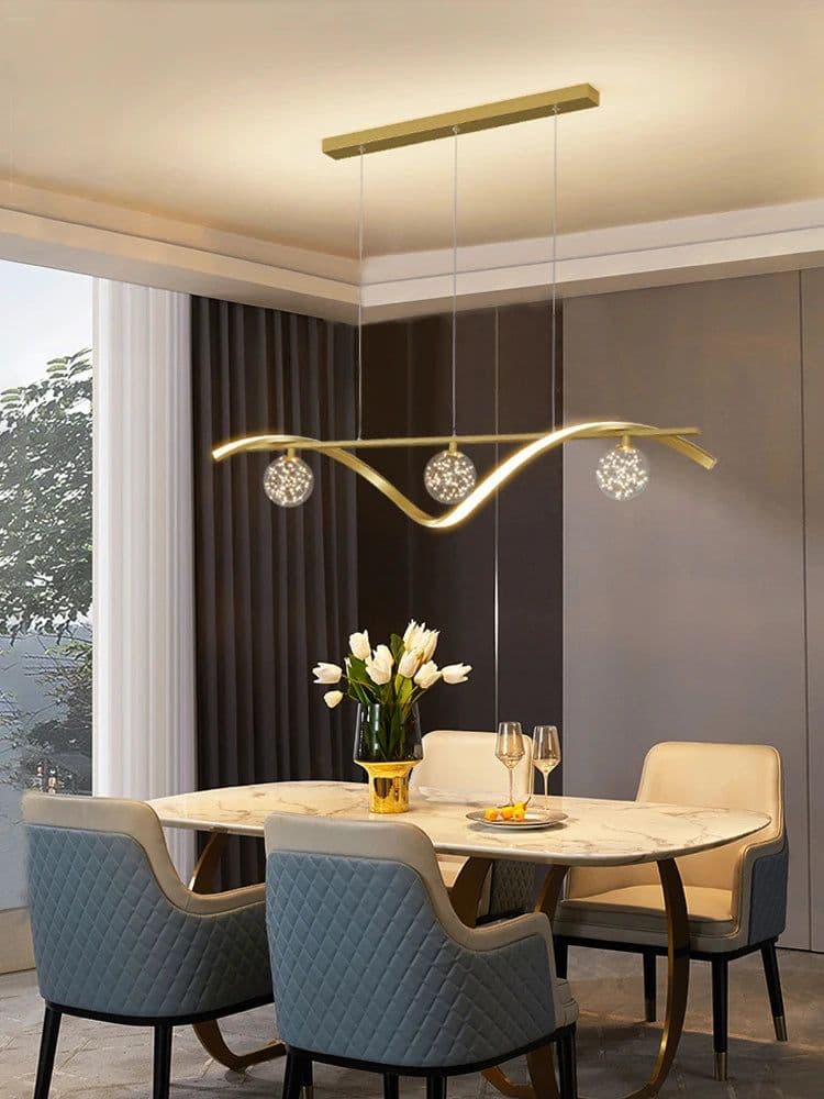 image-Modern LED Chandelier for Living Room Dining Room Glass Ball Kitchen Lamp Home Decor Lighting Novelty Nordic LED Hanging Lights