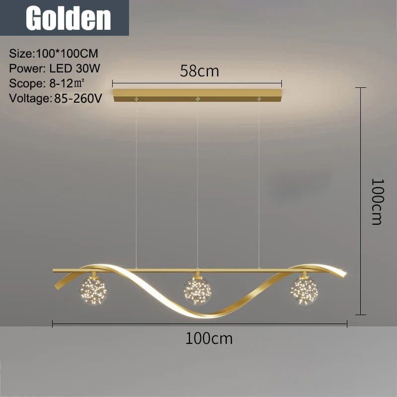 image-Modern LED Chandelier for Living Room Dining Room Glass Ball Kitchen Lamp Home Decor Lighting Novelty Nordic LED Hanging Lights