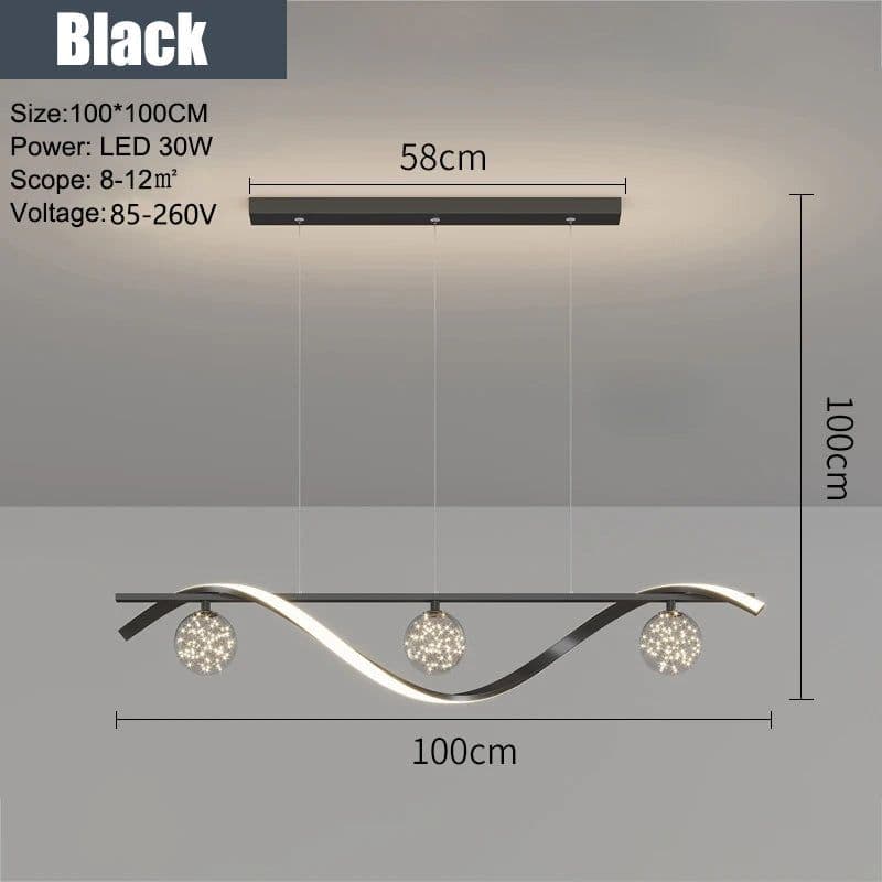 image-Modern LED Chandelier for Living Room Dining Room Glass Ball Kitchen Lamp Home Decor Lighting Novelty Nordic LED Hanging Lights