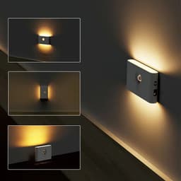 image-Smart Linkage Motion Sensor Night Light Rechargeable Wireless Magnetic LED Induction Lamp Wall Home Bedroom Kitchen Staircase