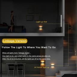 image-Smart Linkage Motion Sensor Night Light Rechargeable Wireless Magnetic LED Induction Lamp Wall Home Bedroom Kitchen Staircase
