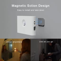 image-Smart Linkage Motion Sensor Night Light Rechargeable Wireless Magnetic LED Induction Lamp Wall Home Bedroom Kitchen Staircase