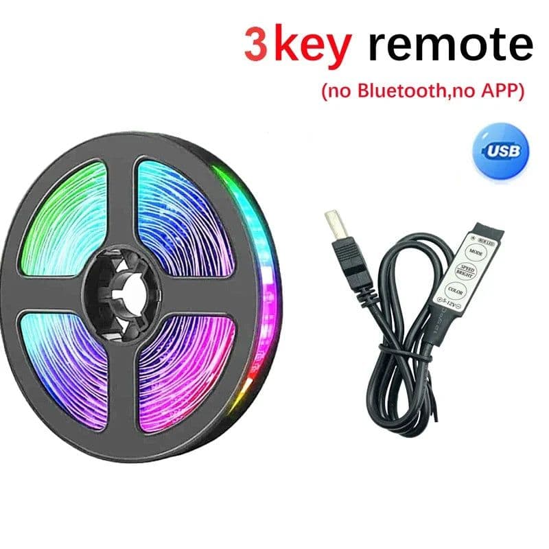 image-RGB 3.28ft/1M~100ft/30M Smart LED Strip Lights With 44-Key Remote & APP Control Music Sync LED Ambient Lamp For Home Decoration
